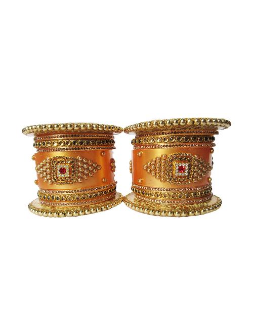 gold designer chuda set for women - 18460526 - Standard Image - 0
