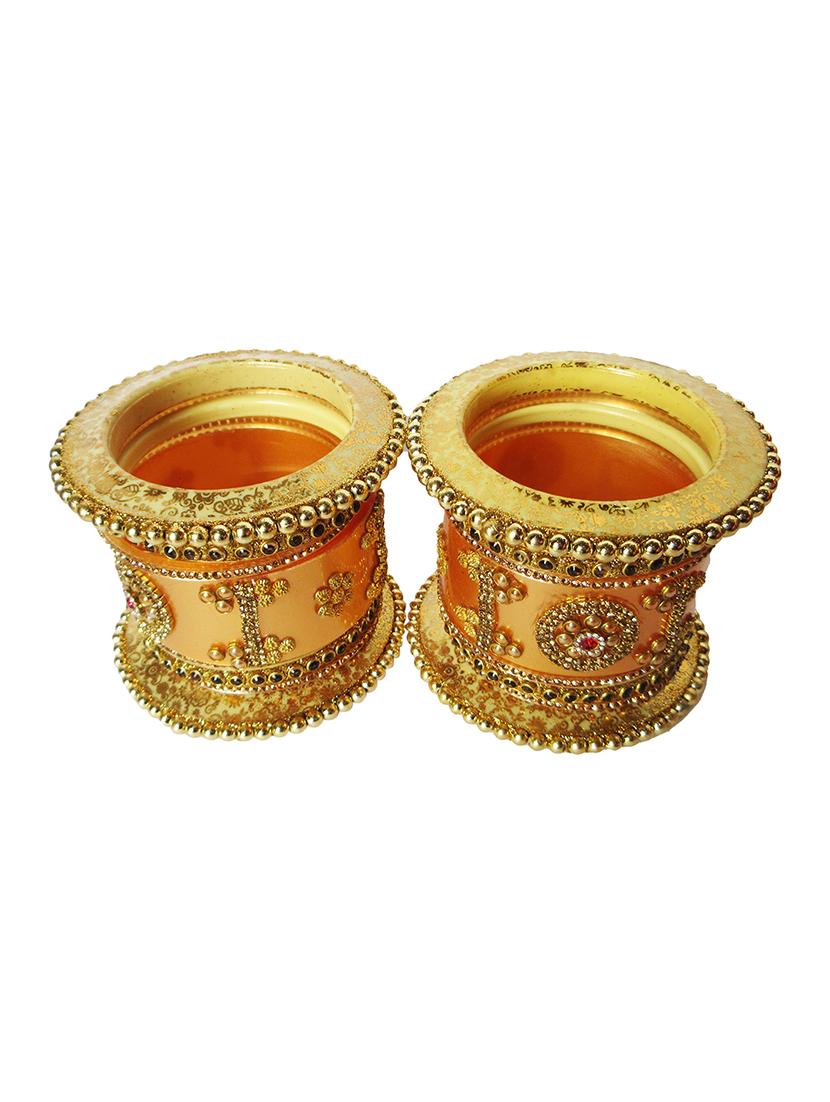 gold designer chuda set for women - 18460530 - Standard Image - 2