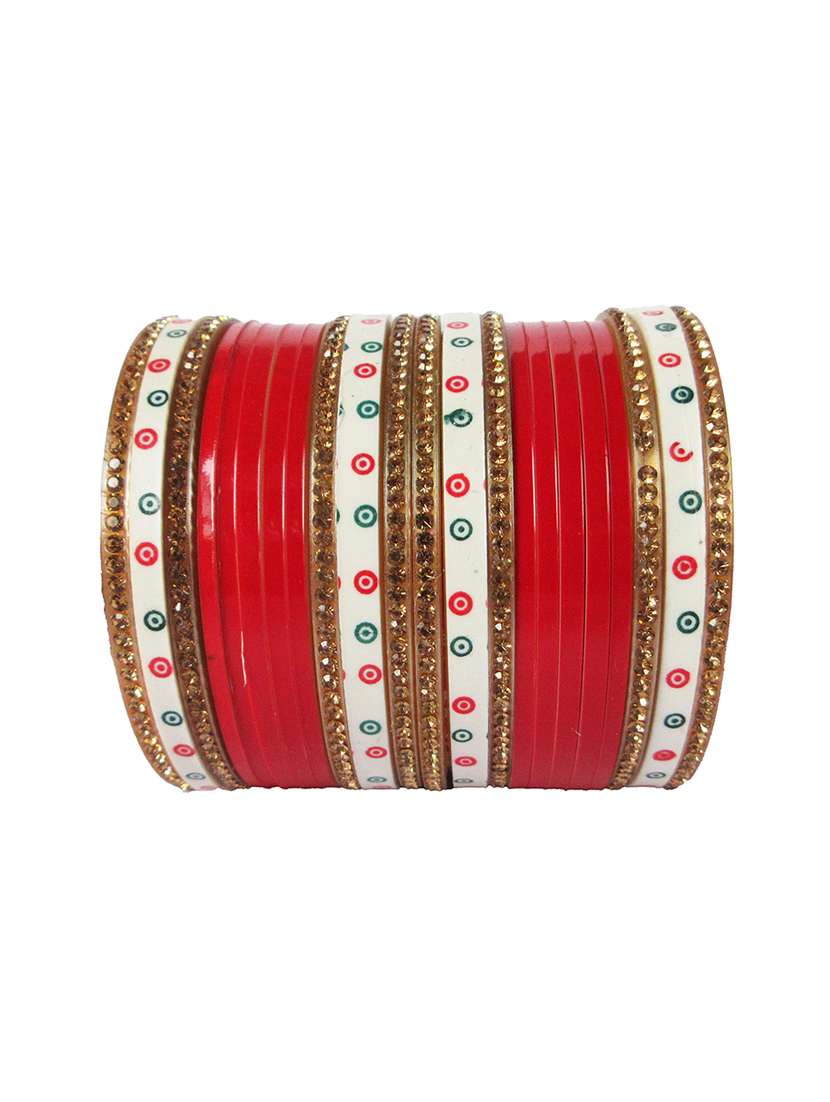 multi colored designer chuda set for women - 18460534 -  Standard Image - 2