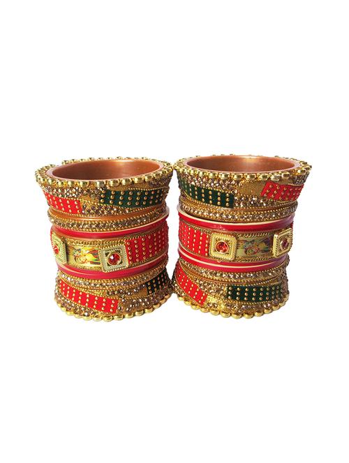 multi colored designer chuda set for women - 18460543 -  Standard Image - 0