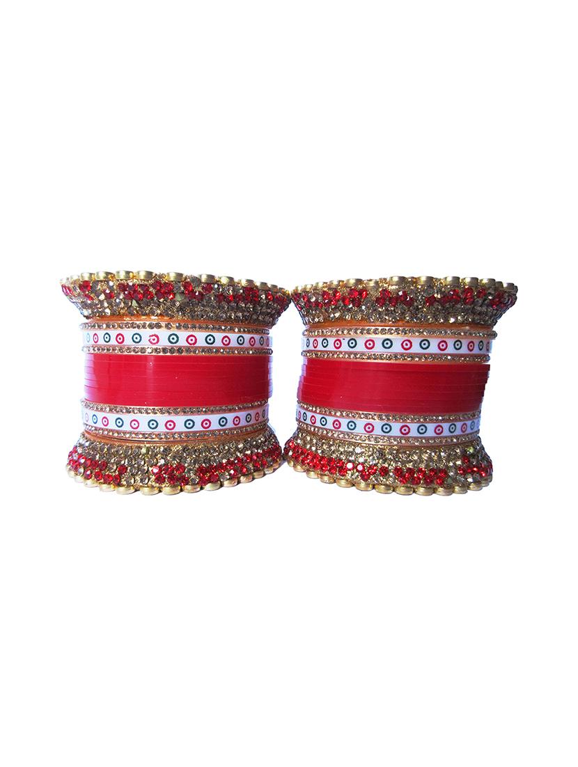 multi colored designer chuda set for women - 18460546 -  Zoom Image - 0
