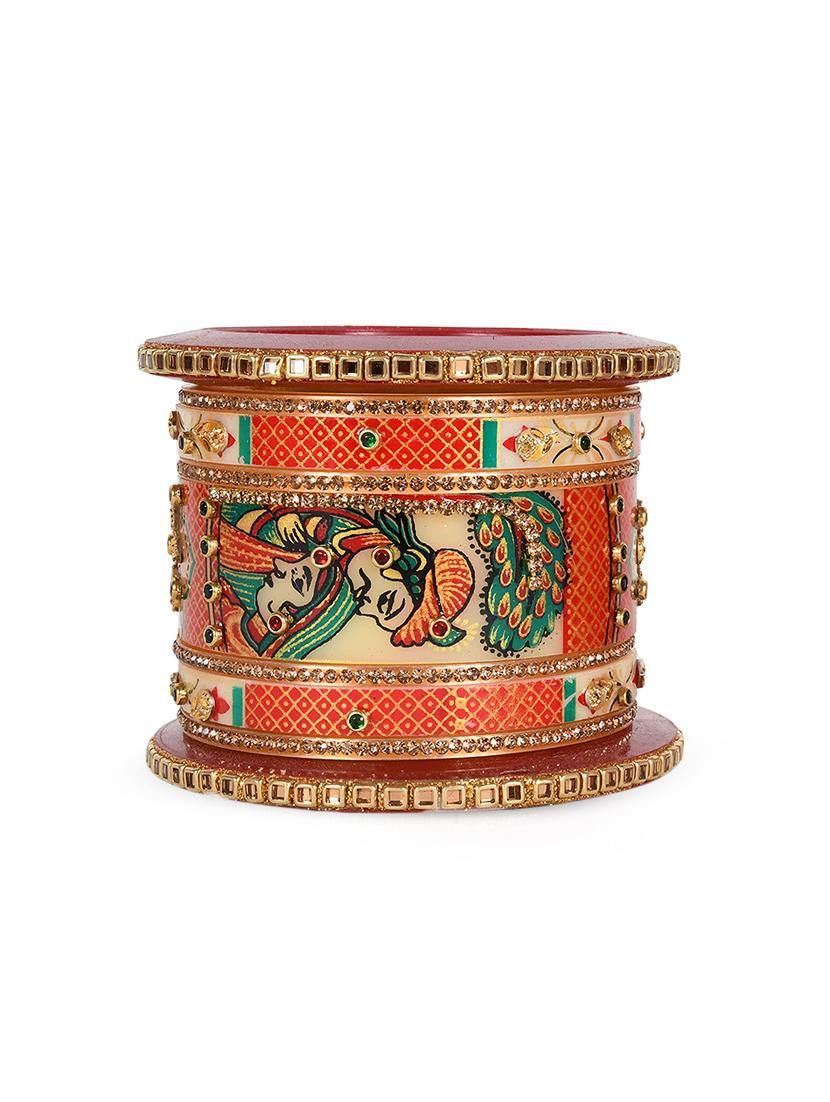 multi colored designer chuda set for women - 18460548 - Standard Image - 2