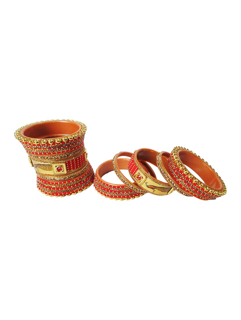multi colored designer chuda set for women - 18460551 - Standard Image - 2