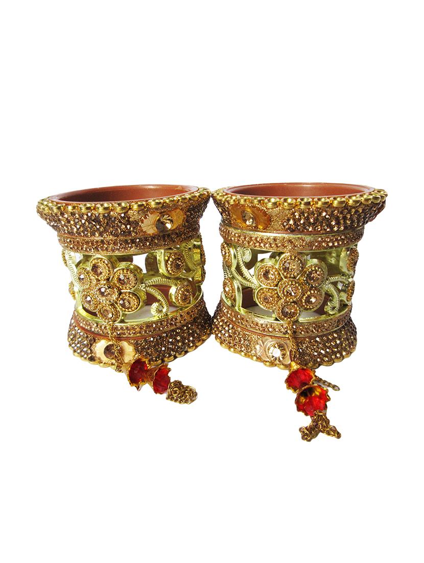 gold designer chuda set for women/girls - 18460554 - Zoom Image - 0