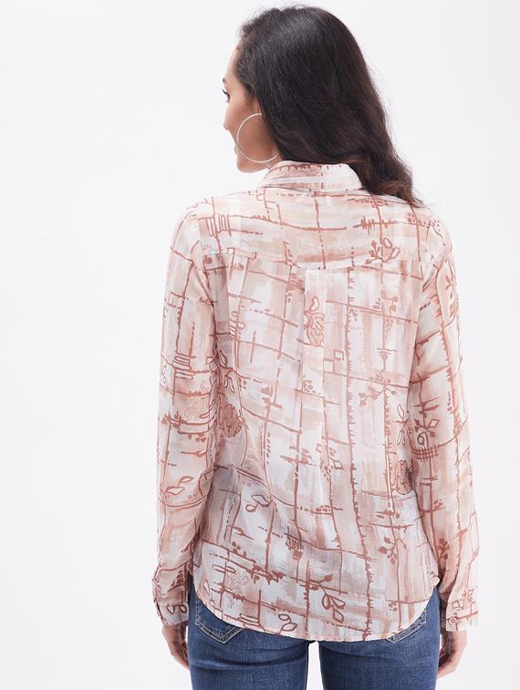 long sleeved printed shirt - 18461200 - Standard Image - 2