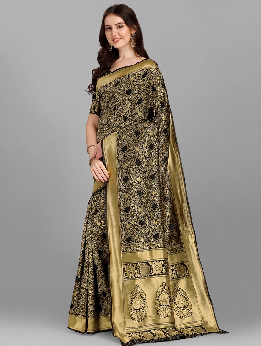 jacquard work woven saree with blouse - 18461267 - Standard Image - 2
