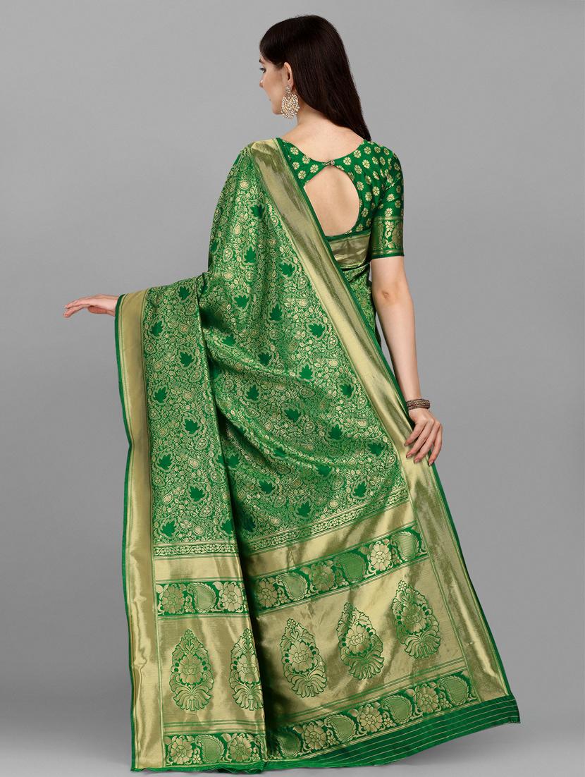 jacquard work woven saree with blouse - 18461268 - Standard Image - 2