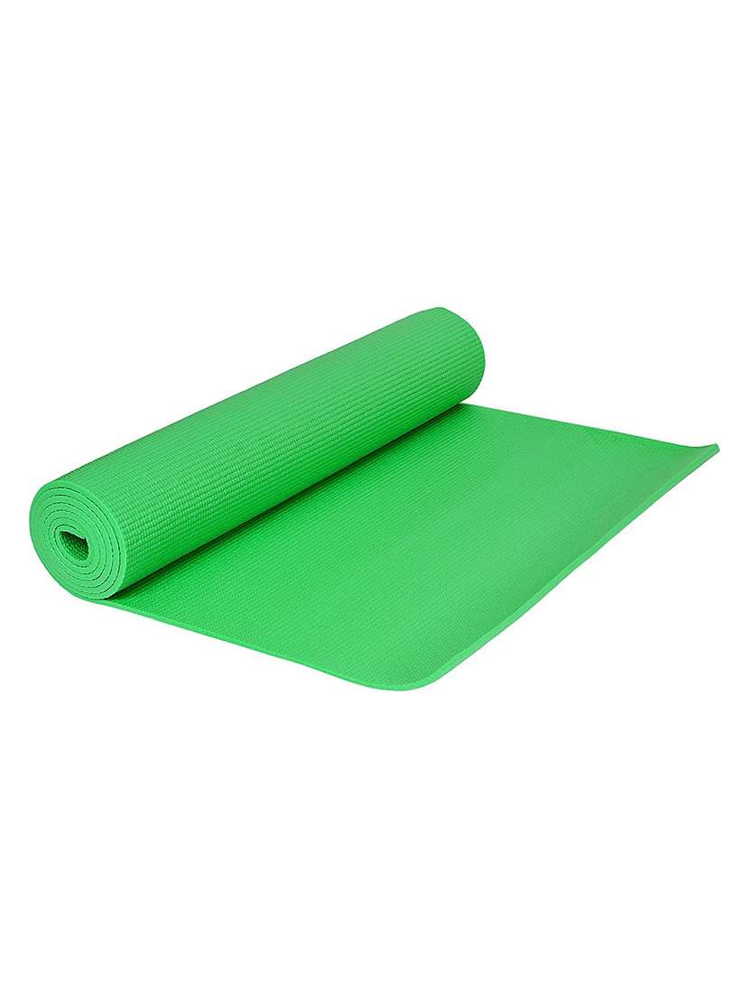 green unisex textured anti skid yoga mat