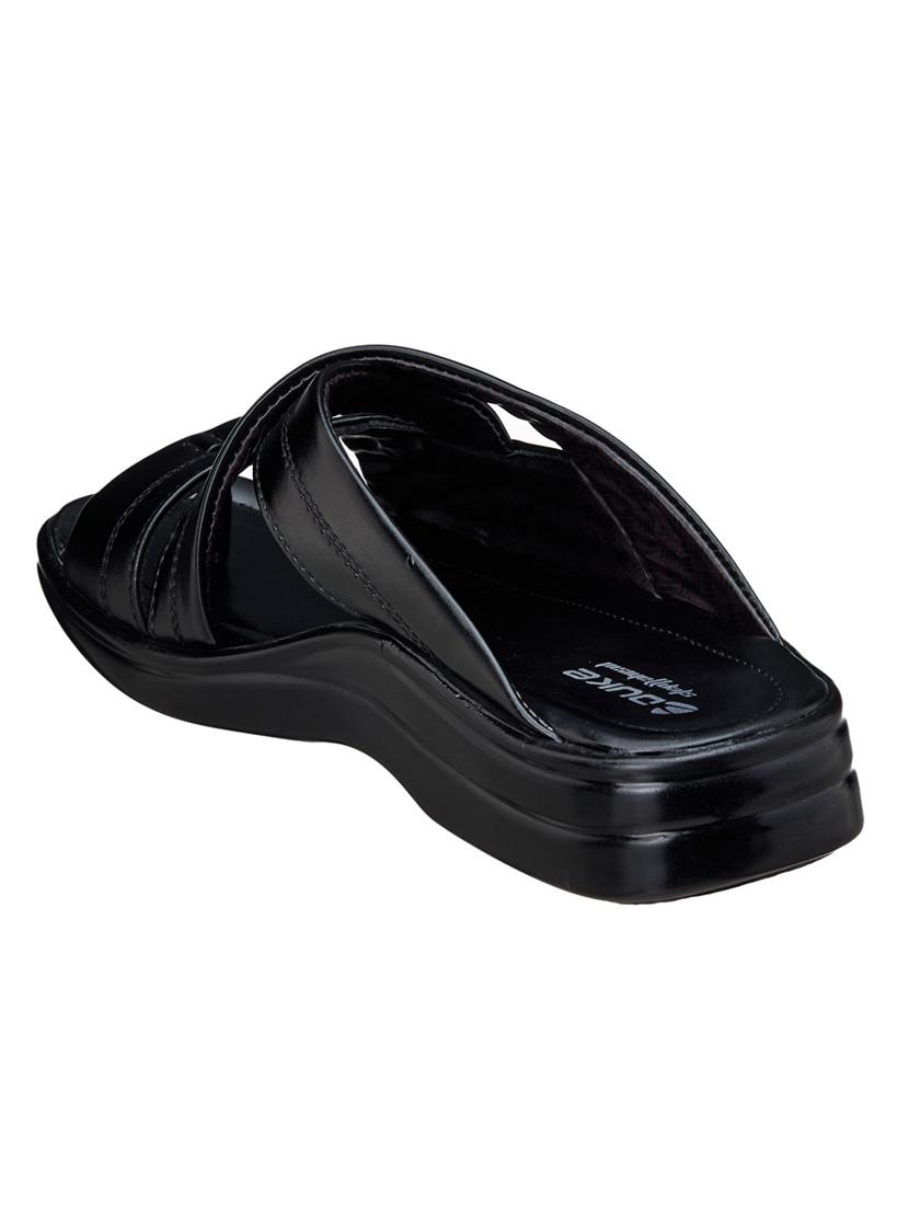 men black slip on sandal - 18461655 - Standard Image - 2