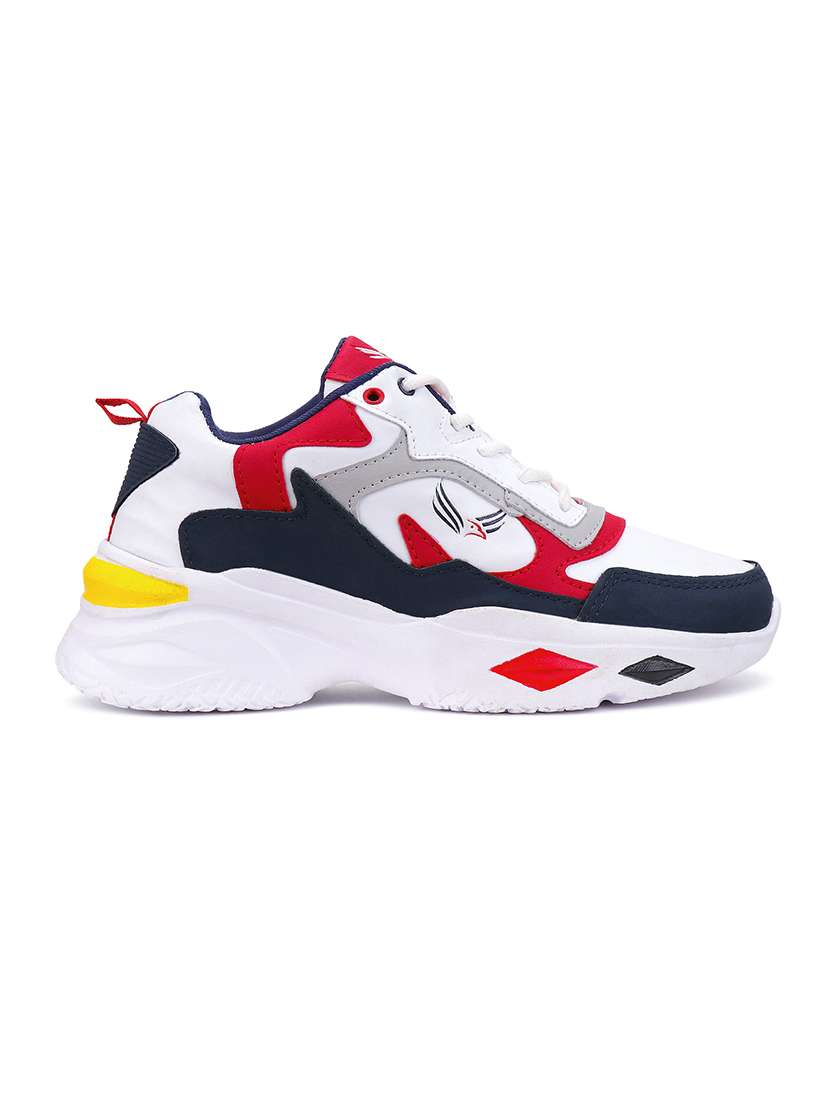 red color block sport shoe