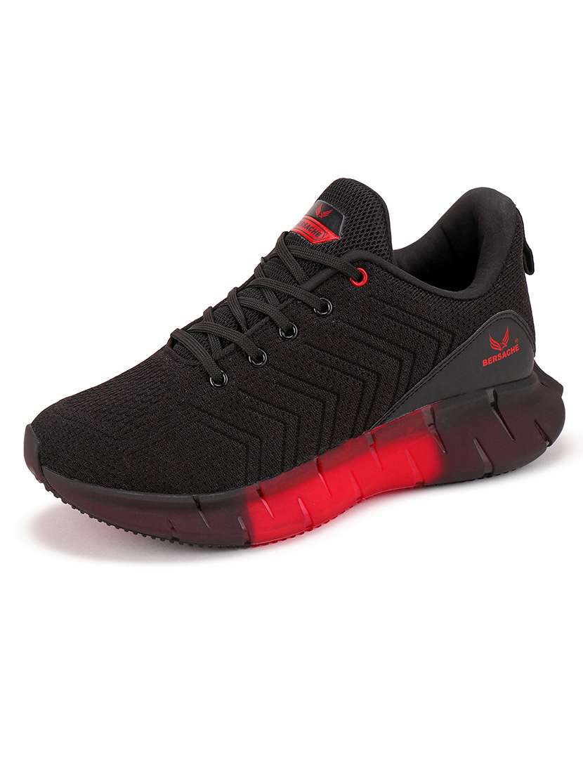 men black lace up sport shoes - 18461684 - Standard Image - 2