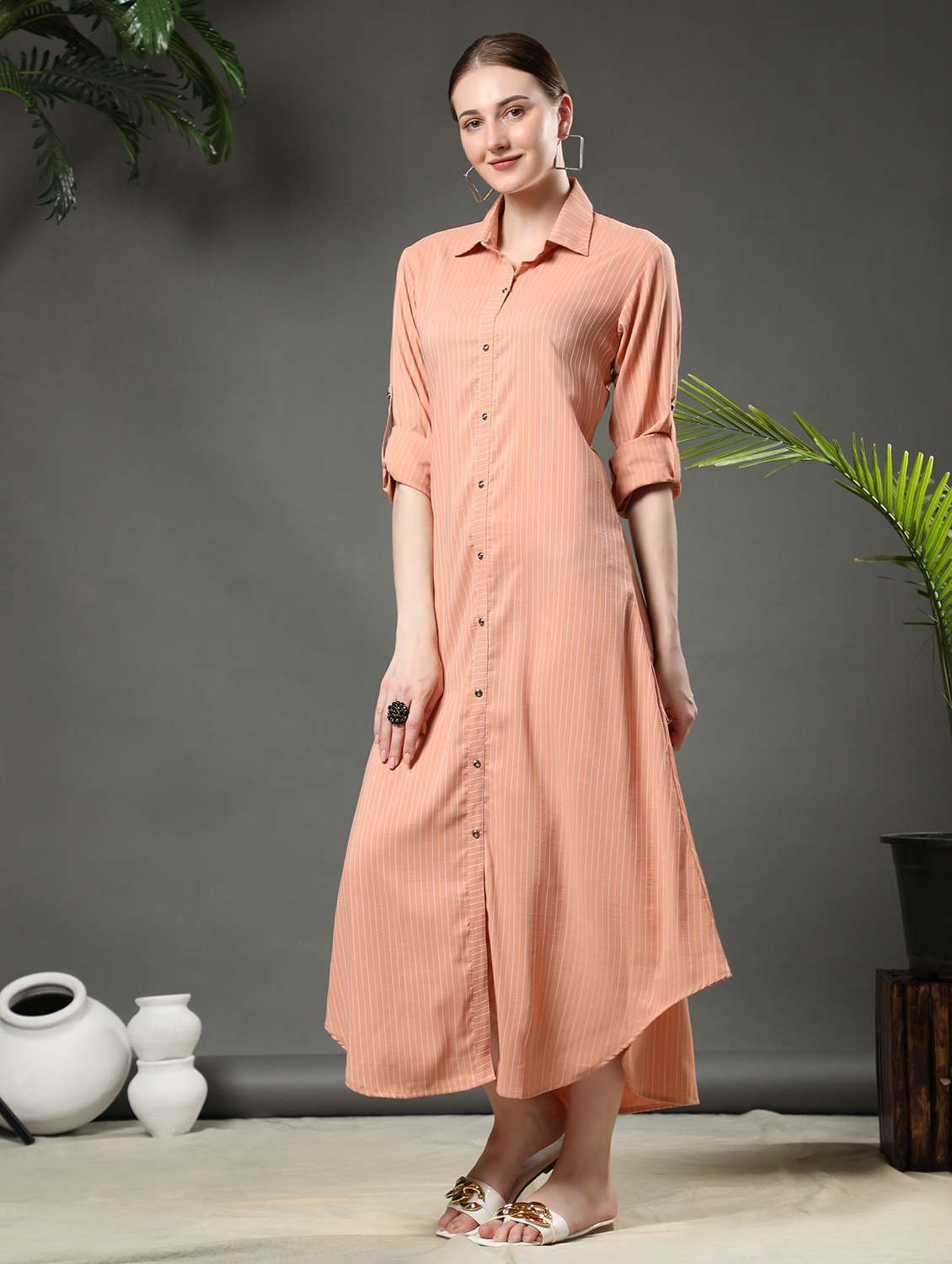 women's shirt striped dress