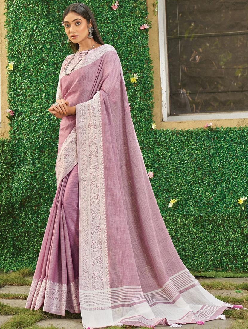 women's bordered royal blue colored saree