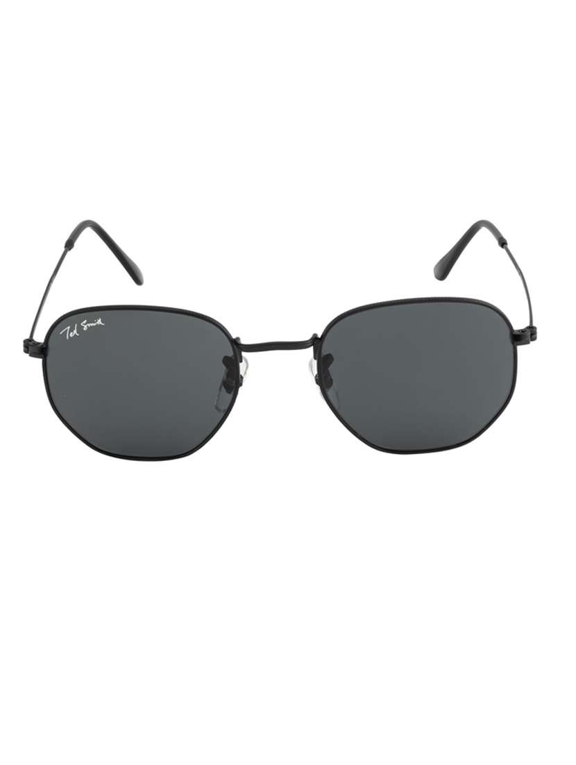 grey graded hexagnal sunglasses 