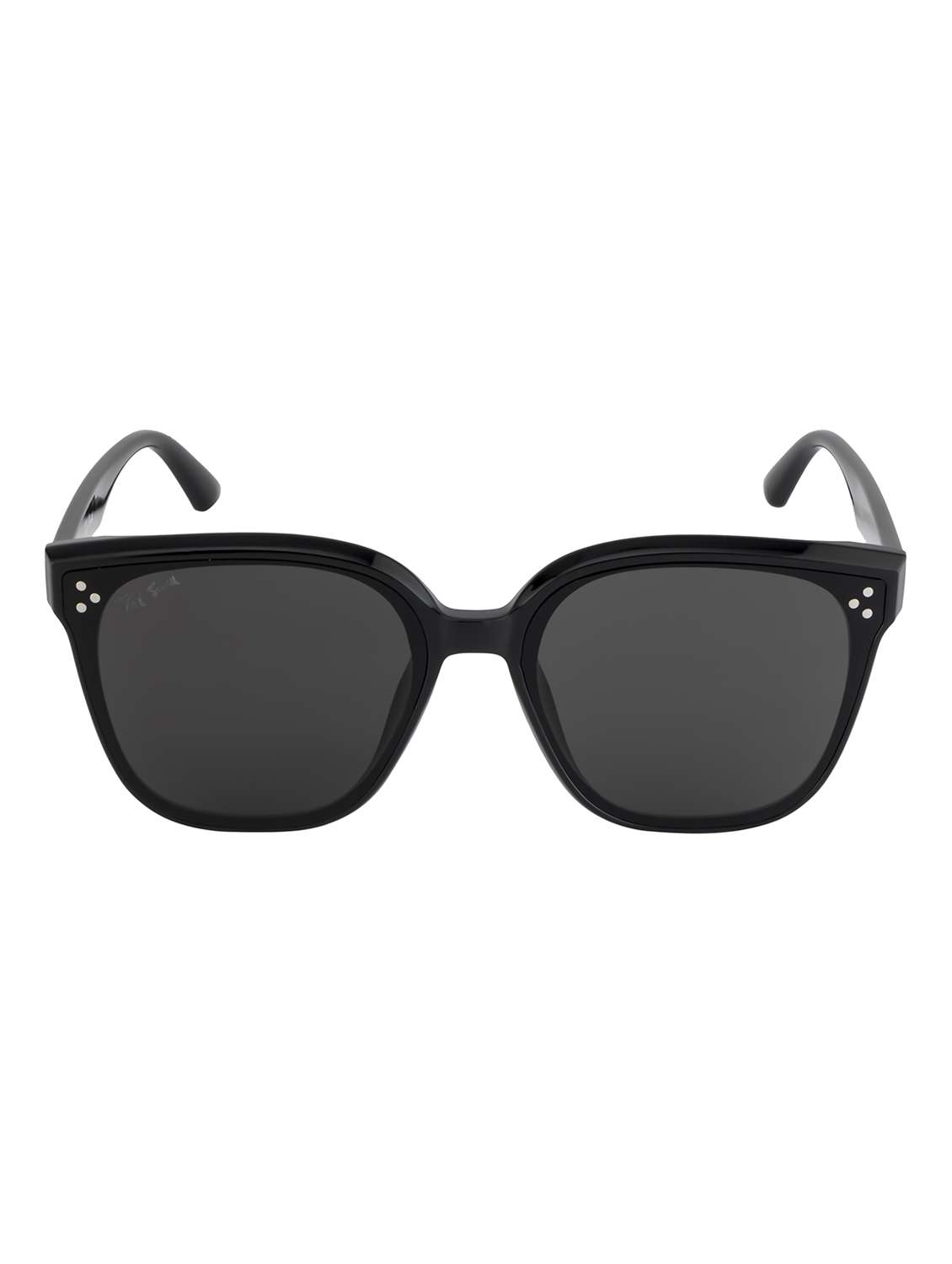 bella square in grey sunglasses 