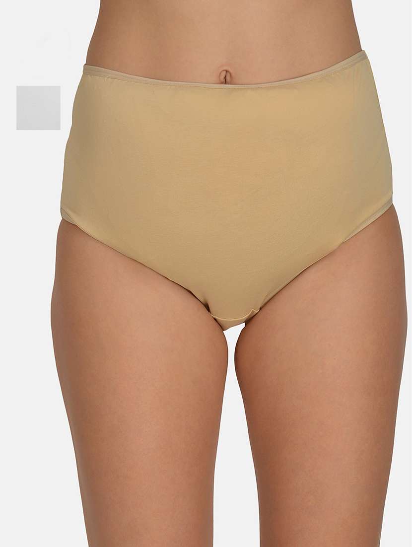 set of 2 multi colored solid panty