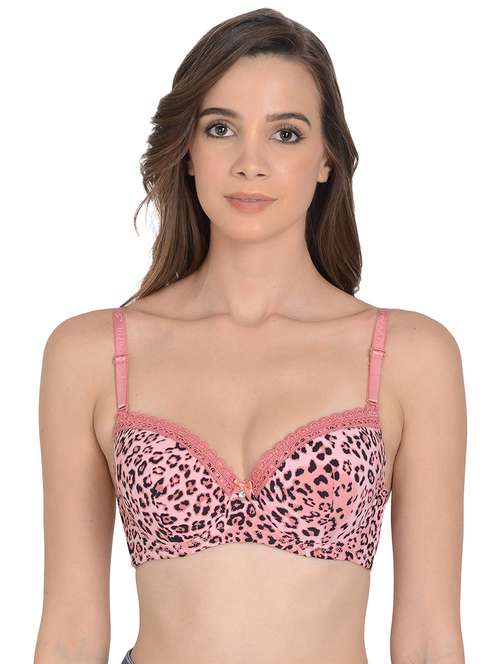 pink lightly padded t-shirt bra - 18462589 - Standard Image - 0