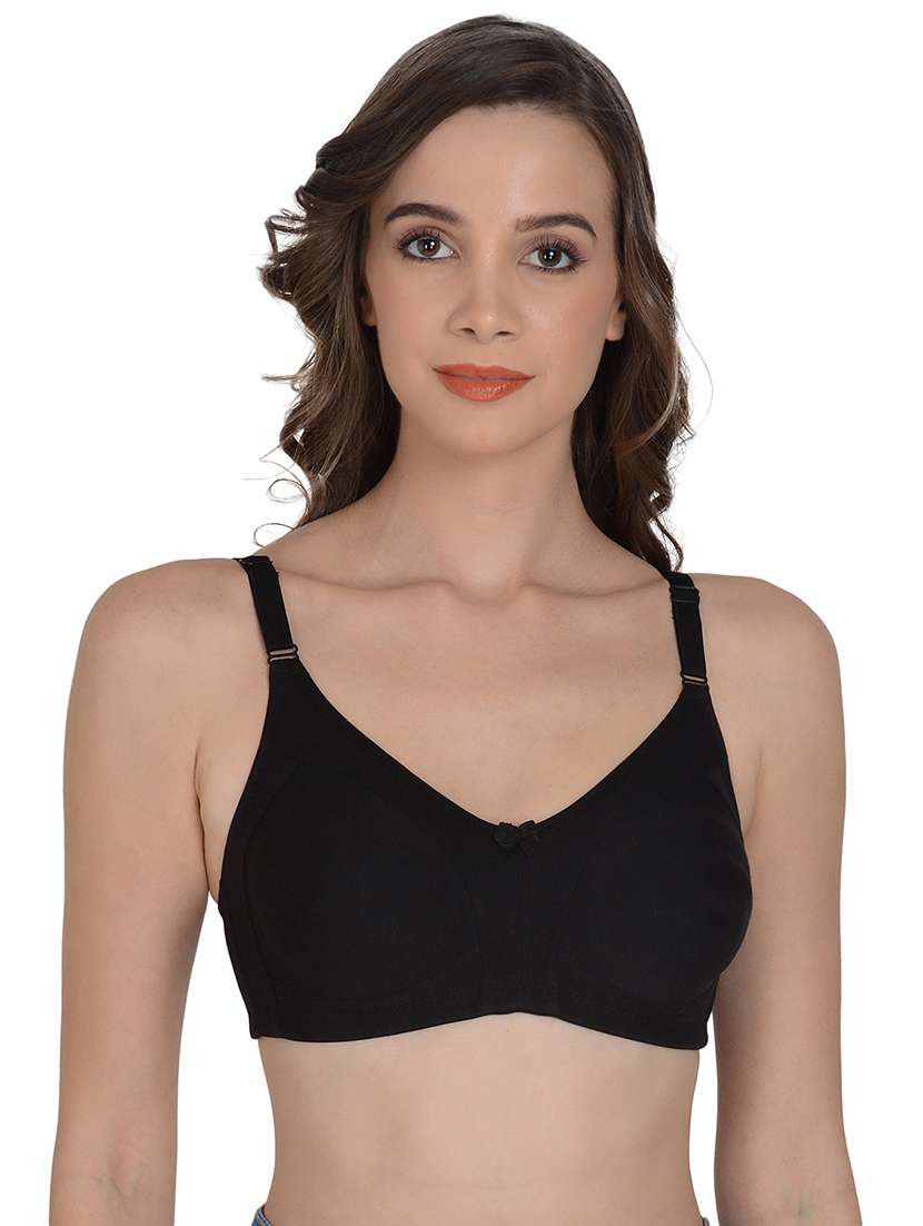 black non padded regular bra