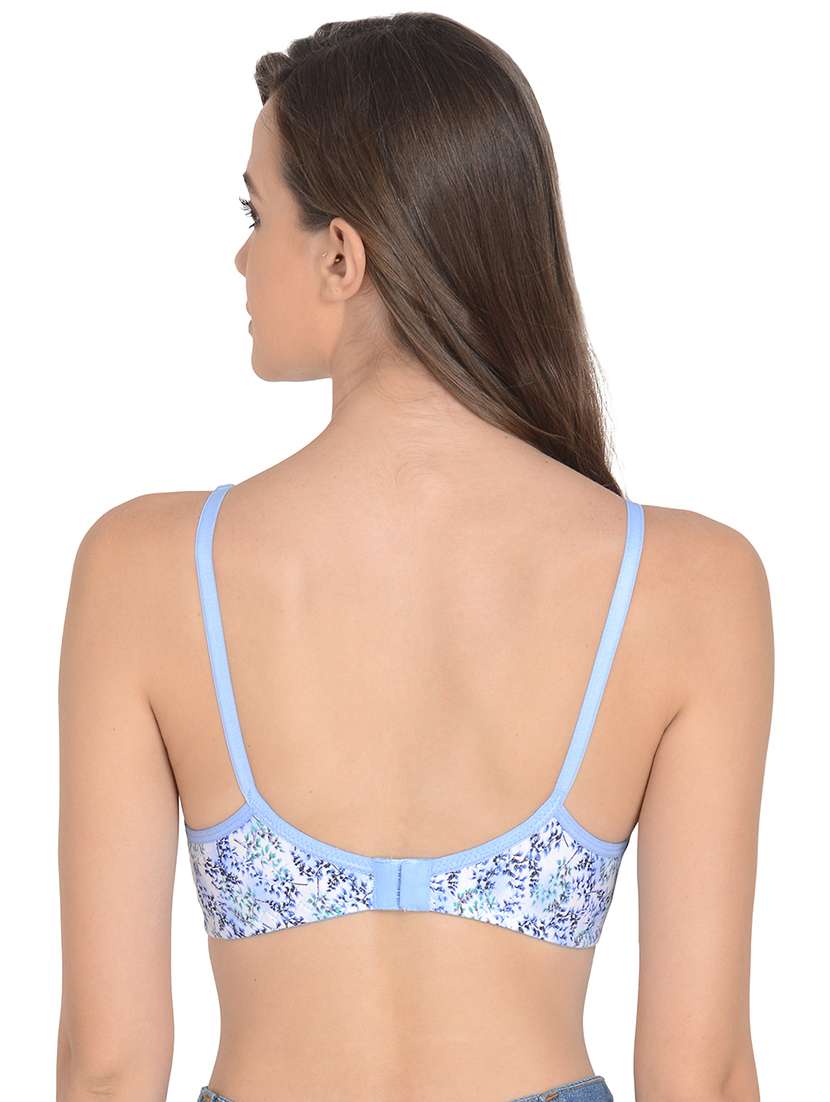 blue printed non padded bra - 18462604 -  Standard Image - 2