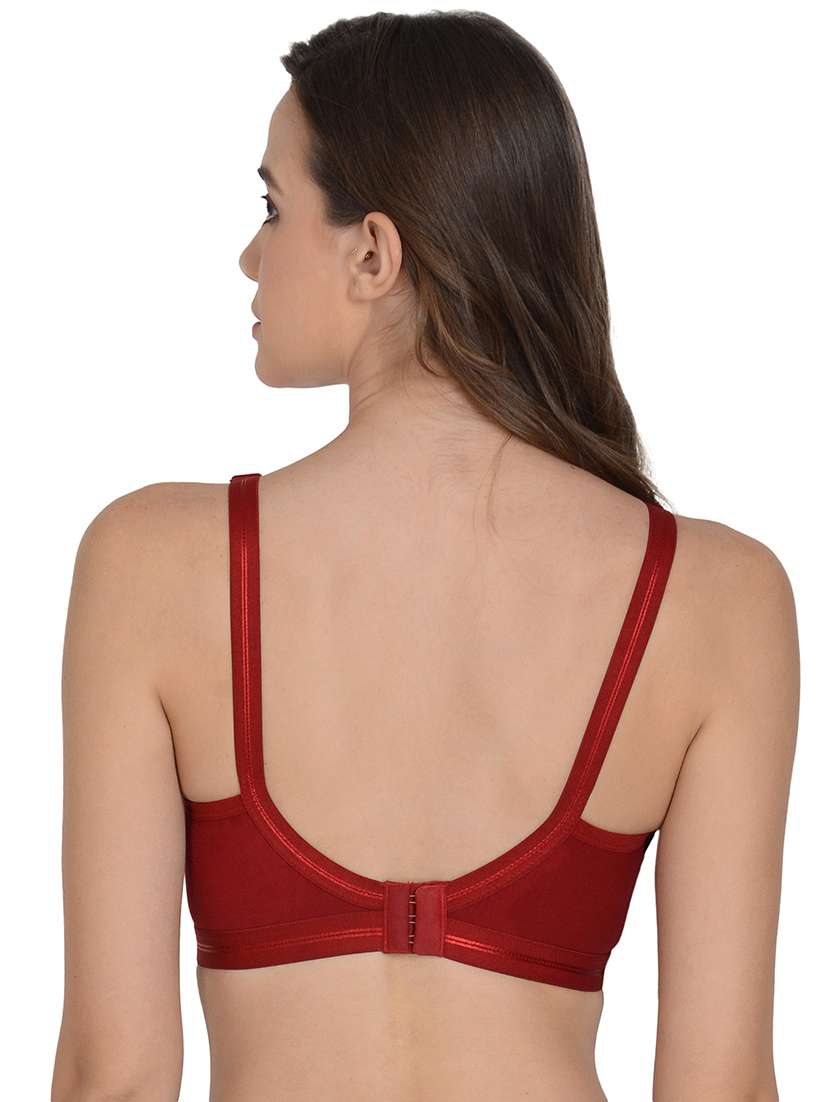 maroon non padded regular bra - 18462607 -  Standard Image - 2