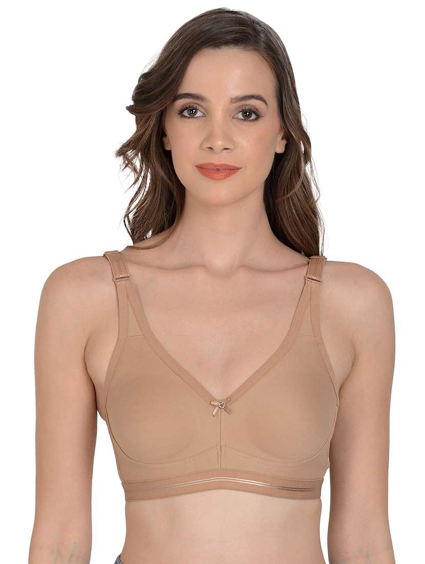 beige non padded regular bra
