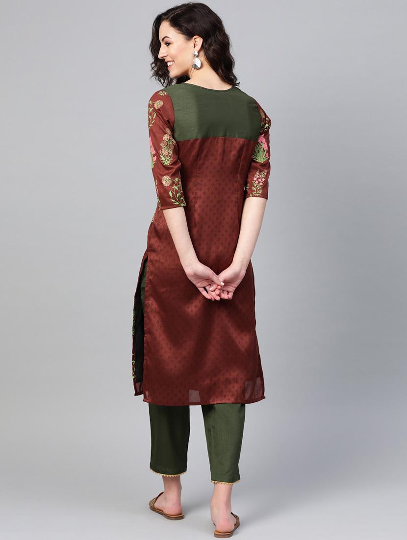 printed kurta pant set - 18463076 - Standard Image - 2