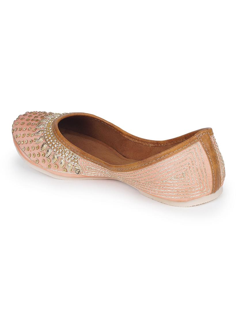 women orange slip on mojari - 18463200 - Standard Image - 2