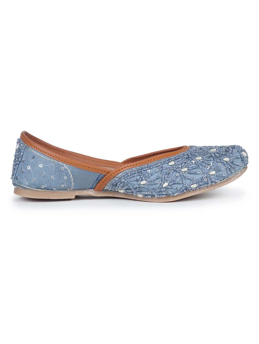 women grey slip on mojari - 18463210 -  Standard Image - 2