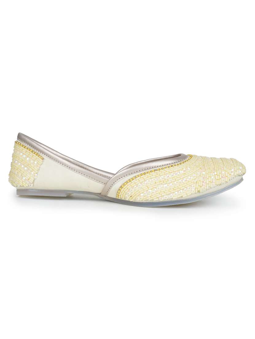 women yellow slip on mojari - 18463234 -  Standard Image - 2