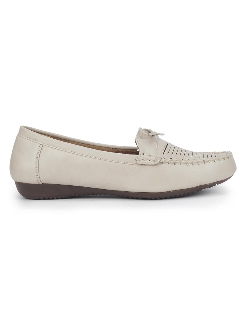 white slip on ballerina - 18463321 - Standard Image - 2