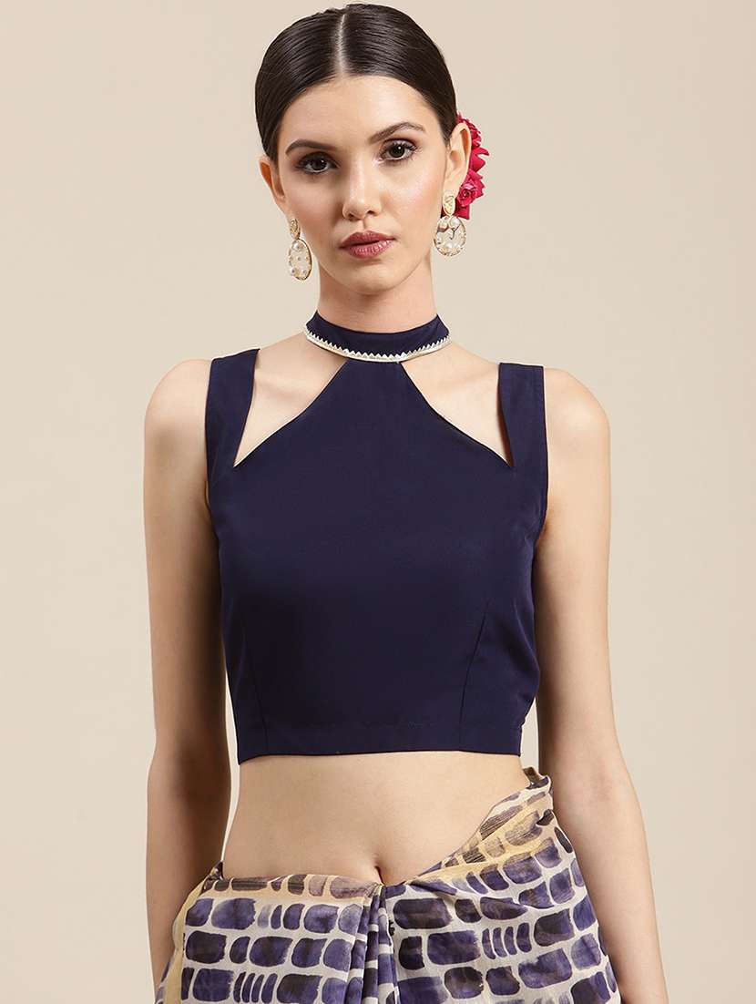 purple chanderi printed saree with blouse - 18463633 -  Standard Image - 2