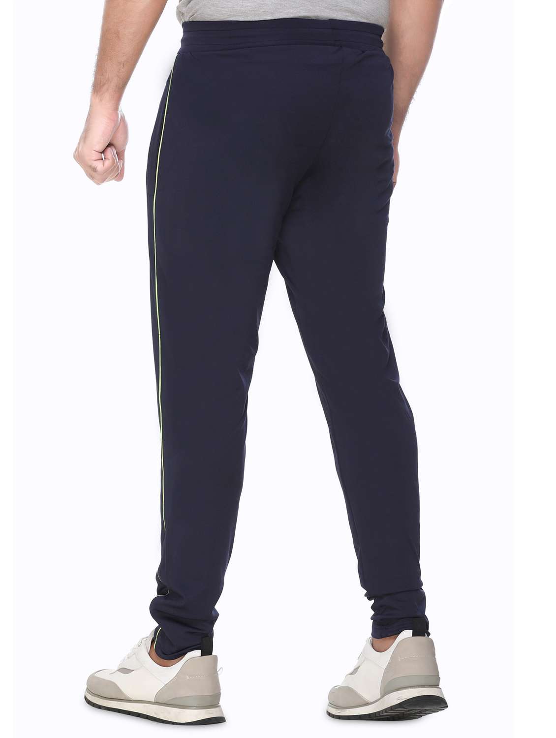 navy blue solid full length track pant - 18465735 -  Standard Image - 2