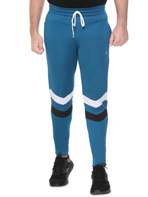 navy blue cut and sew full length track pant - 18465742 -  Standard Image - 0