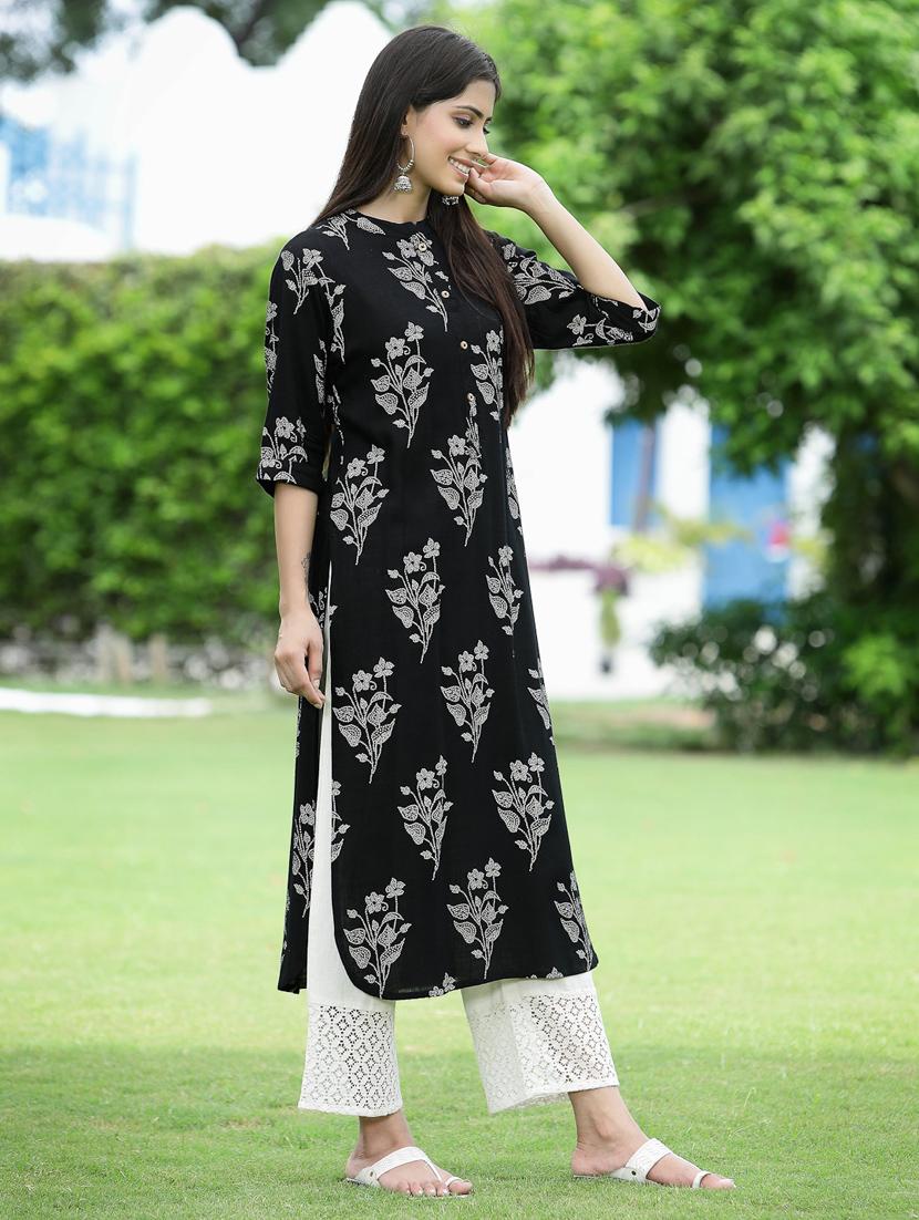 women's straight kurta - 18465762 - Standard Image - 2