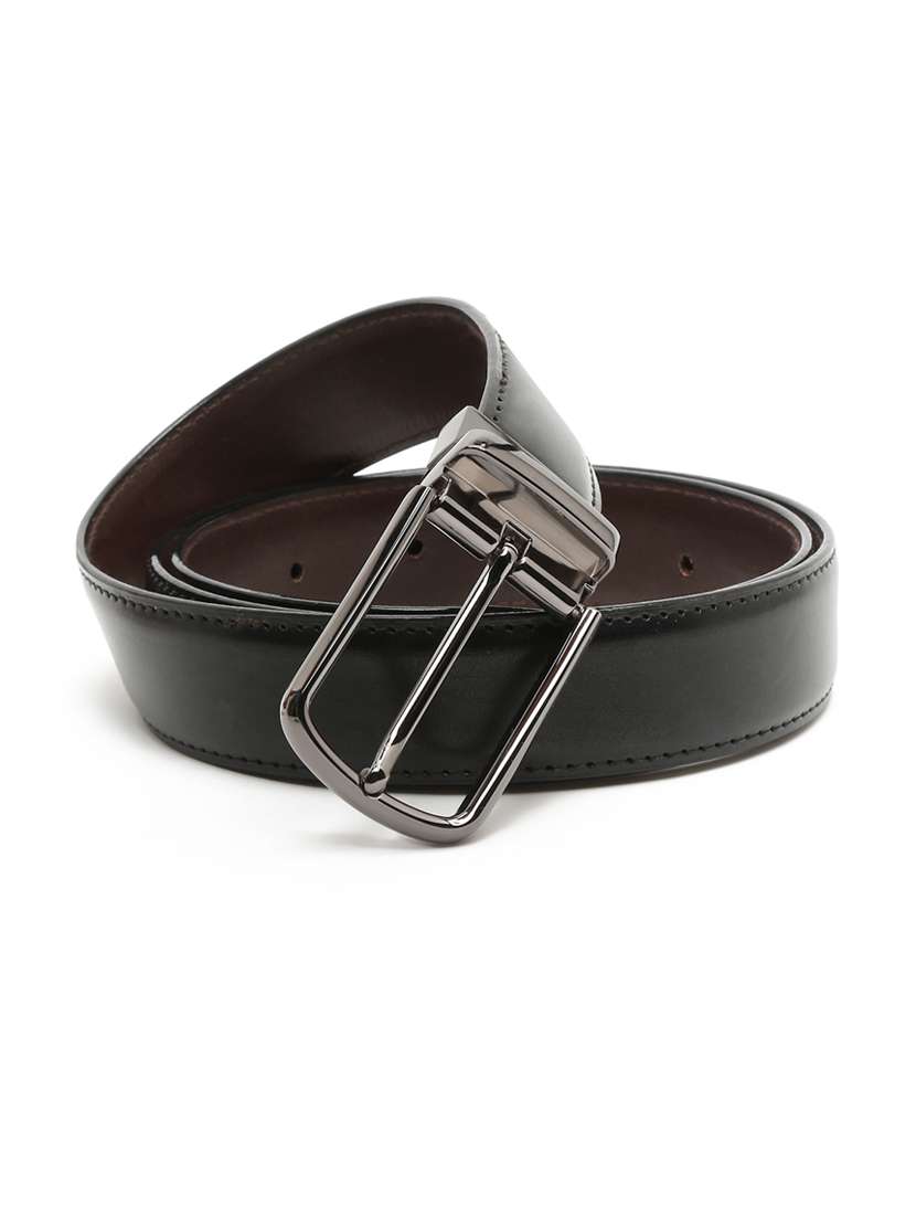 plain nickle leather belt