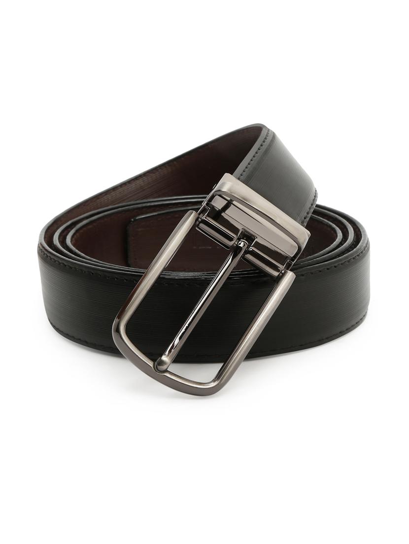 ripped gunmetal leather belt