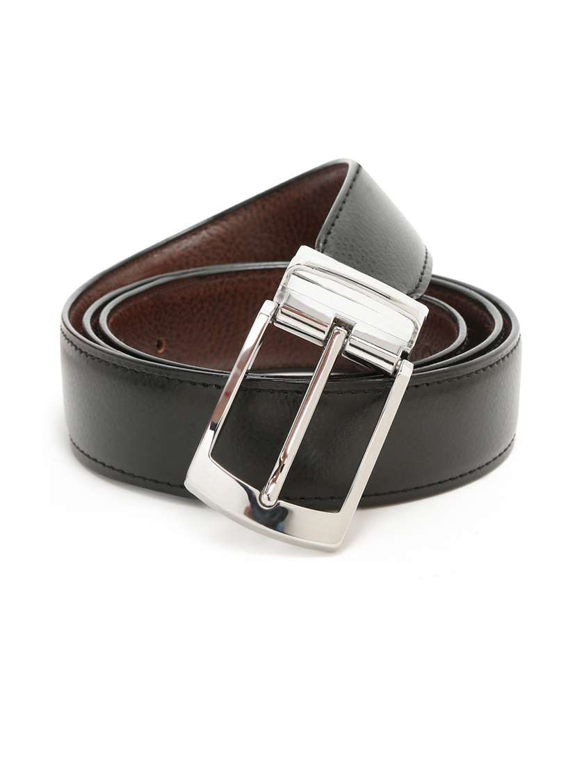 shrunk chrome leather belt
