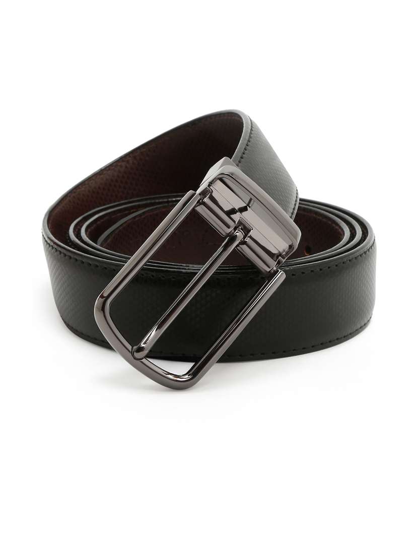 small dot nickle leather belt