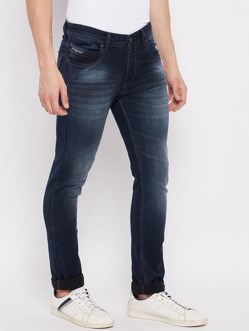 navy-blue light-washed denim jean - 18466047 - Standard Image - 2