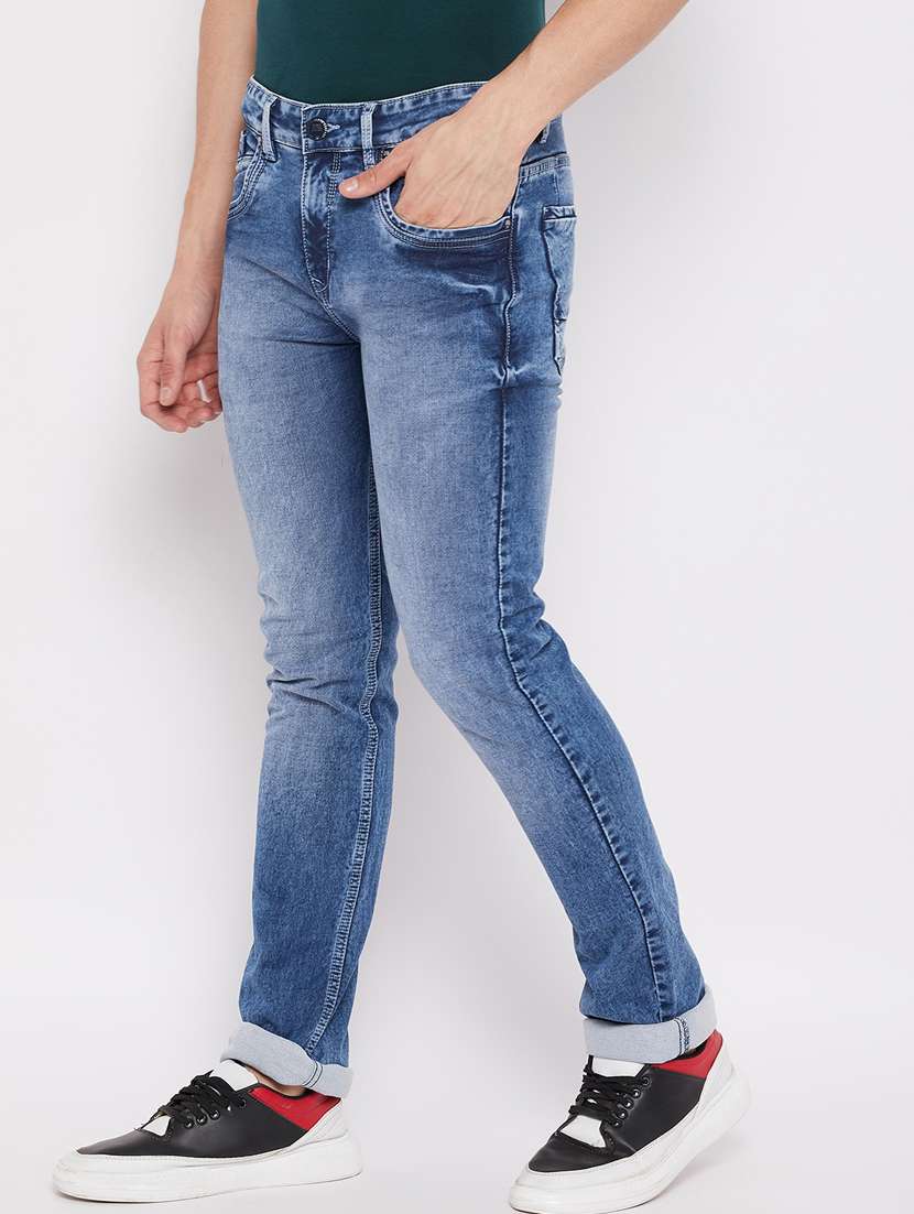 blue light-washed denim jean - 18466052 -  Standard Image - 2