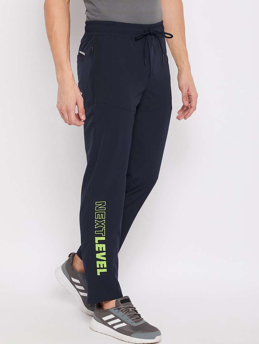 navy-blue printed full length track pant - 18466071 -  Standard Image - 2