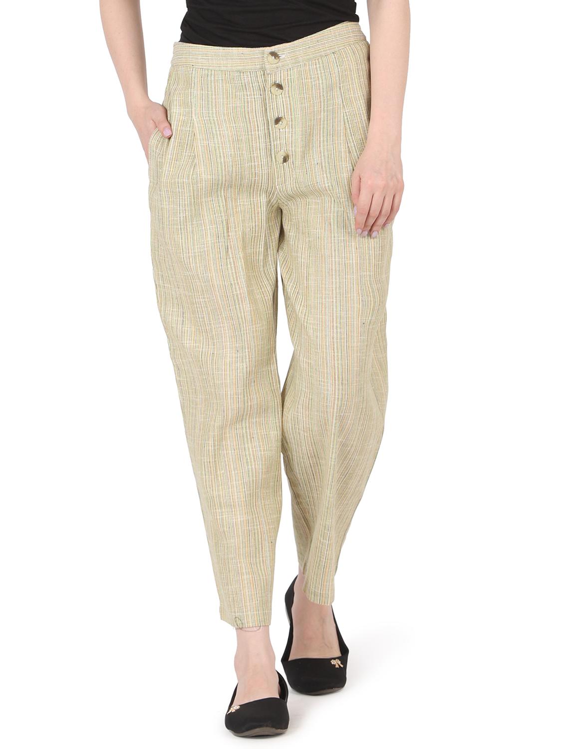 mid rise self design pleated trouser 