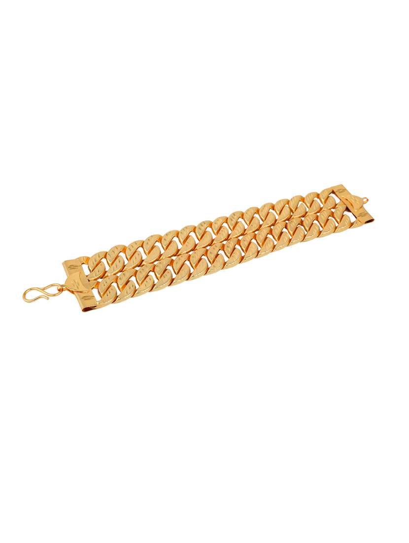 gold plated 2 line styles bracelet for men - 18467254 -  Standard Image - 2