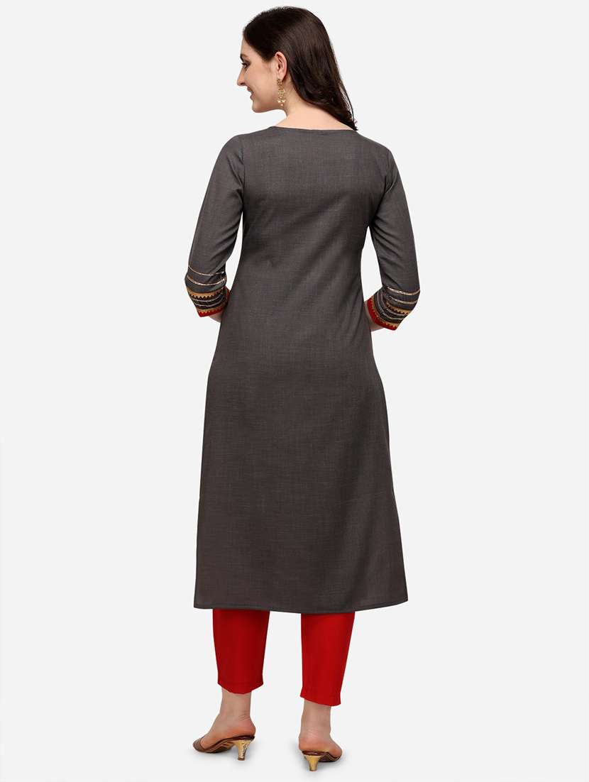 lace detailed kurta pant set - 18467477 - Standard Image - 2