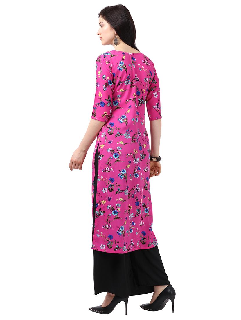 floral printed straight kurta - 18467594 - Standard Image - 2