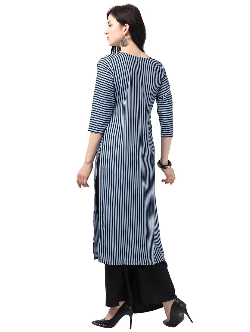 striped straight kurta - 18467603 - Standard Image - 2