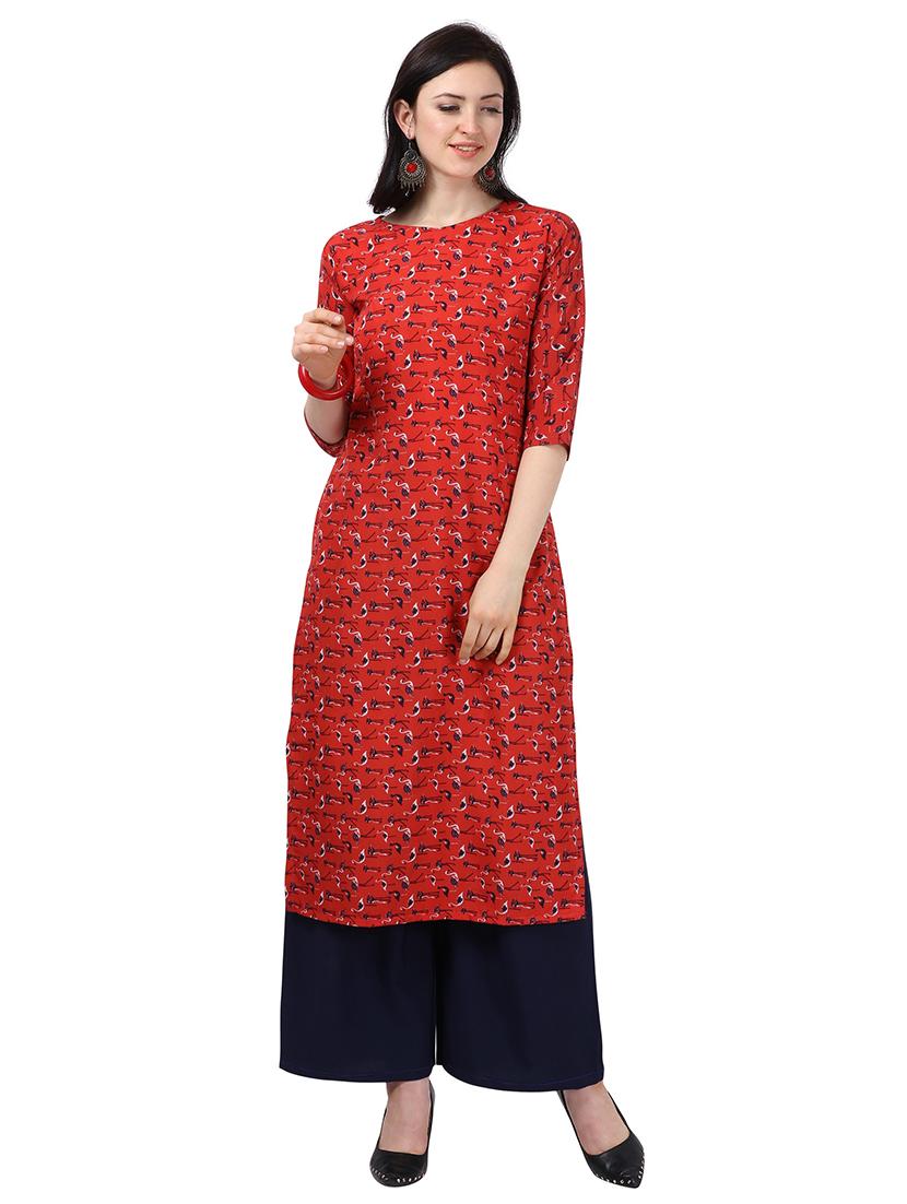 set of 3 pcs printed combo kurta - 18467611 - Standard Image - 2
