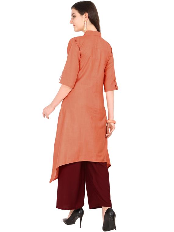 set of 2 pcs solid combo kurta - 18467636 - Standard Image - 2