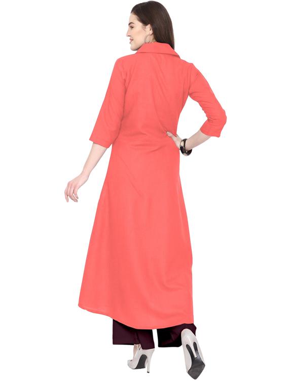 solid kurta palazzo set - 18467673 - Standard Image - 2