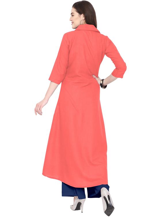 solid kurta palazzo set - 18467674 - Standard Image - 2